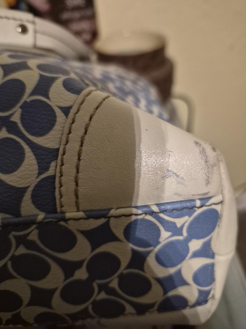 Coach Patterned Tote Bag with Coin Pouch - Picture 10 of 16